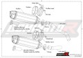exhaust muffler DOMINATOR homologated road legal HP1 fits the motorcycle Z1000 2007   2009 4