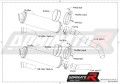 exhaust muffler DOMINATOR homologated road legal OVAL fits to Z1000 2007  2009 4
