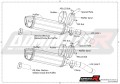 DOMINATOR Homologált HP1 kipufogó dob Kawasaki Z1000 2010 - 2013 motorkerékpárhoz 2