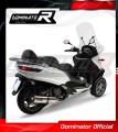exhaust muffler DOMINATOR oval fits the motorcycle Piaggio MP3 500 2008   2022 3