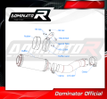 DOMINATOR GP kipufogó dob a Yamaha FZ1 FAZER 1000 2006 - 2015 motorkerékpárhoz 5