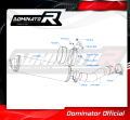 DOMINATOR kerek kipufogó dob Yamaha FZ1 FAZER 1000 2006 - 2015 motorkerékpárhoz 5