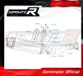 DOMINATOR HP1 kipufogó dob Yamaha FZ1 FAZER 1000 2006 - 2015 motorkerékpárhoz 5