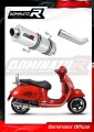 exhaust muffler DOMINATOR oval fits the motorcycle Piaggio Vespa GTS 125 2007   2012