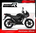 komplett kipufogórendszer DOMINATOR Full System GP1 FEKETE dobbal, amely illeszkedik a Honda CBF 125 2009 - 2014 motorkerékpárhoz 2