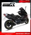 teljes kipufogórendszer DOMINATOR Full System GP1 FEKETE dobbal, amely illik a Yamaha T-MAX 500 2008 - 2011 motorkerékpárhoz