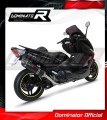 teljes DOMINATOR kipufogórendszer HP1 FEKETE hangtompítóval, amely illeszkedik a Yamaha T-MAX 500 2008 - 2011 motorkerékpárhoz