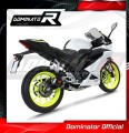 komplett kipufogórendszer DOMINATOR Full System GP FEKETE dobbal a Yamaha YZF R125 2019 - 2020 motorkerékpárhoz