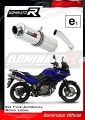 exhaust muffler DOMINATOR homologated road legal ROUND fits the motorcycle DL 650 V STROM 2004   2006