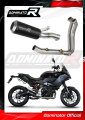 teljes kipufogórendszer DOMINATOR Full System GP FEKETE dobbal, amely illeszkedik a BMW F900XR 2020 - 2026 motorkerékpárhoz