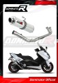 komplett DOMINATOR kipufogórendszer kerek dobbal Full System, illik a Yamaha XP 530 T-MAX 2012 - 2016 motorkerékpárhoz
