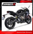 complete exhaust system with muffler DOMINATOR Full System GP BLACK fits the motorcycle Honda CB 650 R 2019   2023