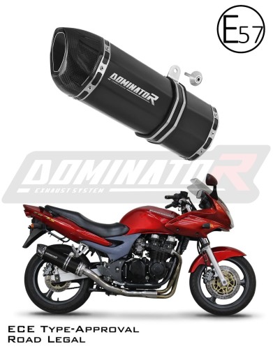 DOMINATOR kipufogó dob Homologált HP1 FEKETE Kawasaki ZR7 / ZR7S 1999 - 2004 motorkerékpárhoz 5