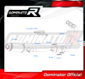 complete exhaust system with muffler DOMINATOR Full System HP3 fits the motorcycle Yamaha XSR 900 2022   2023 2