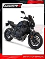complete exhaust system with muffler DOMINATOR Full System HP8 titanium fits the motorcycle Yamaha MT 07 2021   2024 5