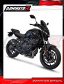 complete exhaust system with muffler DOMINATOR Full System HP8 BLACK fits the motorcycle Yamaha MT 07 2021   2024 5