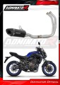complete exhaust system with muffler DOMINATOR Full System HP8 BLACK fits the motorcycle Yamaha MT 07 2014   2020