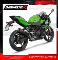 complete exhaust system with muffler DOMINATOR Full System HP8 BLACK fits the motorcycle Kawasaki NINJA 400 2018   2022 3