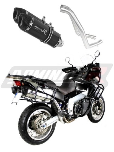 exhaust muffler DOMINATOR HP1 BLACK fits the motorcycle Aprilia ETV 1000 Caponord 2001   2004 3