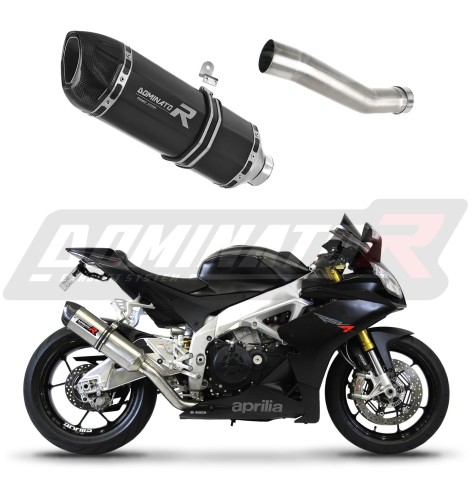 exhaust muffler DOMINATOR HP1 BLACK fits the motorcycle Aprilia RSV 4 R APRC Factory 2011   2015 3