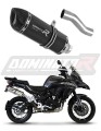 exhaust muffler DOMINATOR HP1 BLACK fits the motorcycle Benelli TRK 502X 2018   2021 3