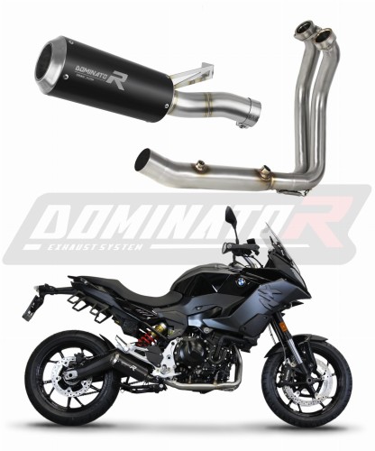 teljes kipufogórendszer DOMINATOR Full System GP FEKETE dobbal, amely illeszkedik a BMW F900XR 2020 - 2026 motorkerékpárhoz 7