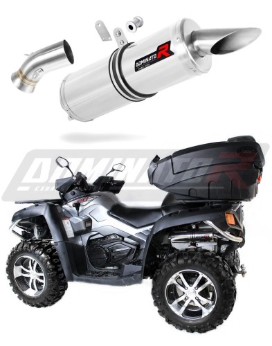 exhaust muffler DOMINATOR ROUND fits the motorcycle Cf moto X8 Terralander 800 V Twin 2012   2016 5
