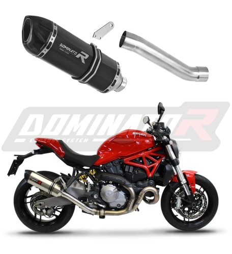 DOMINATOR HP1 FEKETE kipufogó dob a Ducati MONSTER 821 2018 - 2021 motorkerékpárhoz 3