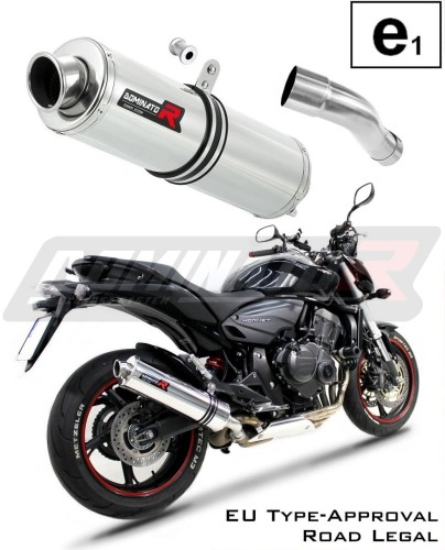 exhaust muffler DOMINATOR homologated road legal ROUND fits the motorcycle CB 600F HORNET 2007   2013 6