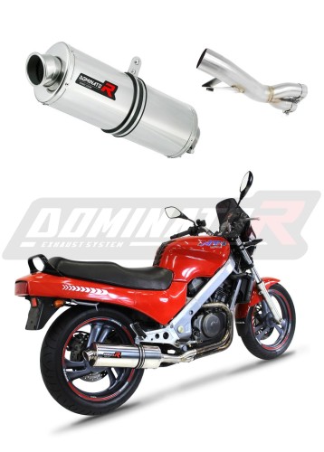 exhaust muffler DOMINATOR oval fits the motorcycle Honda NTV 650 REVERE 1988   1997 6