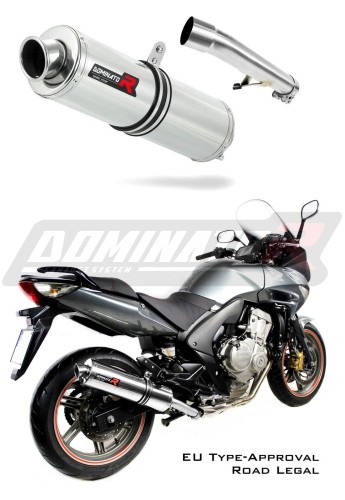 exhaust muffler DOMINATOR homologated road legal ROUND fits the motorcycle CBF 600 2008   2013 5