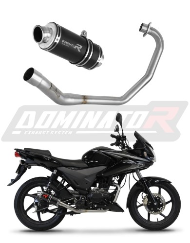 komplett kipufogórendszer DOMINATOR Full System GP1 FEKETE dobbal, amely illeszkedik a Honda CBF 125 2009 - 2014 motorkerékpárhoz 6