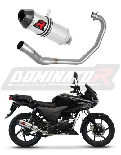 complete exhaust system with muffler DOMINATOR Full System HP3 fits the motorcycle Honda CBF 125 2009   2014 6