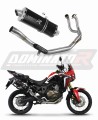 DOMINATOR Full System P7 FEKETE hangtompítóval ellátott komplett kipufogórendszer, amely illeszkedik a Honda CRF 1000L Africa Twin 2016 - 2019 motorke