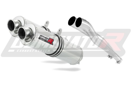DOMINATOR Kerek kipufogó hangtompító, amely illeszkedik a Kawasaki ZZR 1400 2006 - 2011 motorkerékpárhoz 3