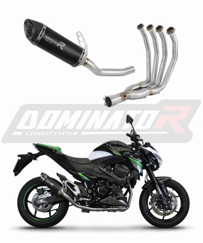 komplett kipufogórendszer DOMINATOR Full System HP8 FEKETE dobbal, amely illeszkedik a Kawasaki Z80 motorkerékpárhoz