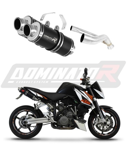 DOMINATOR GP1 FEKETE kipufogó dob, amely illeszkedik a KTM 990 SUPER Duke 2005 - 2013 motorkerékpárhoz 6