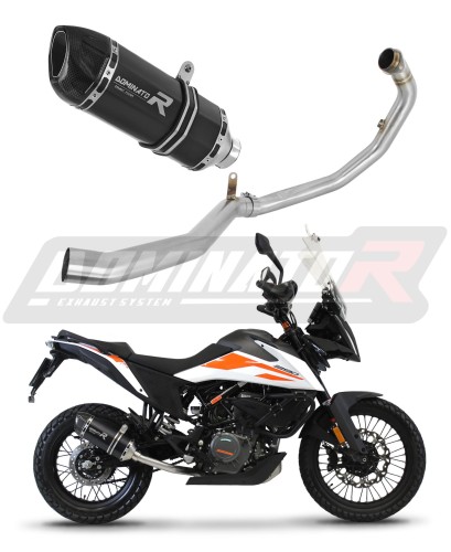 complete exhaust system with muffler DOMINATOR Full System HP1 BLACK fits the motorcycle KTM 390 Adventure 2020   2023 5