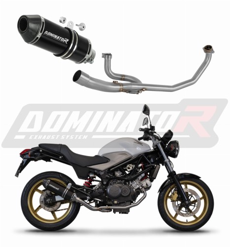 komplett kipufogórendszer DOMINATOR Full System HP3 FEKETE dobbal, amely illeszkedik a Honda VTR 250 2009 - 2015 motorkerékpárhoz 6