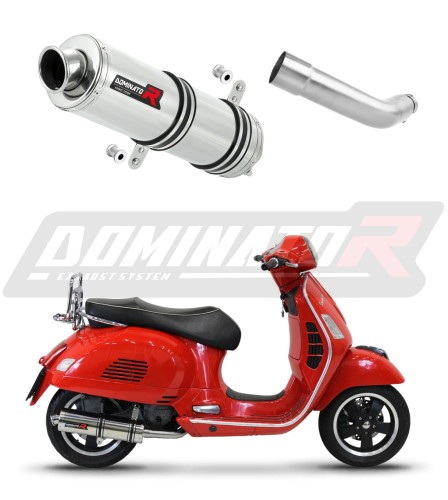 DOMINATOR Kerek kipufogó dob, amely illeszkedik a Piaggio Vespa GTS 125 2007 - 2012 motorkerékpárhoz 6