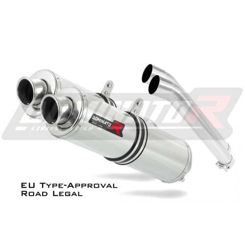 exhaust muffler DOMINATOR homologated road legal ROUND fits the motorcycle DL 1000 V STROM 2002   2012 3