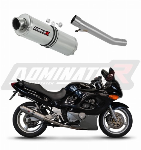 exhaust muffler DOMINATOR ROUND fits the motorcycle Suzuki GSXF 600 1998   2006 6