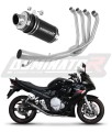 complete exhaust system with muffler DOMINATOR Full System GP1 BLACK fits the motorcycle Suzuki GSXF 650 2007   2016 7