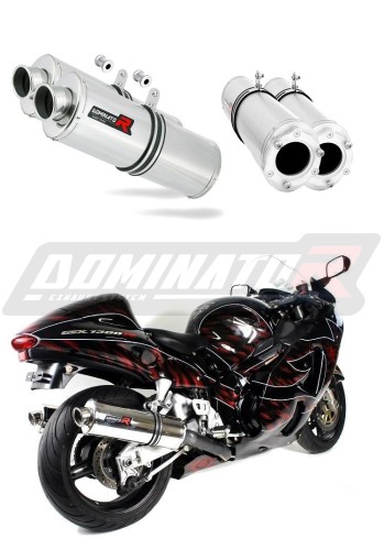 exhaust muffler DOMINATOR oval fits the motorcycle Suzuki GSXR 1300 Hayabusa 1999   2007 6