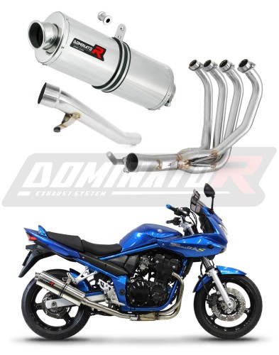 complete exhaust system with muffler DOMINATOR Full System oval fits the motorcycle Suzuki GSF 650 BANDIT N / S 2005   2006 6