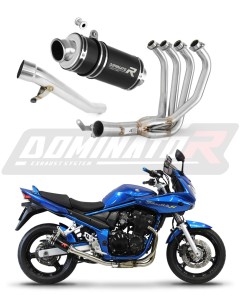 Suzuki GSF 650 BANDIT N / S 2005 - 2006 Teljes rendszer Kipufogó leömlő Kipufogódob GP1 FEKETE + dB killer közepes