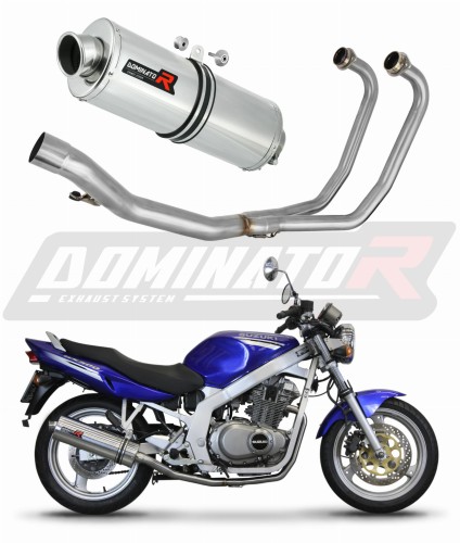 teljes kipufogórendszer DOMINATOR Ovális dobbal, amely illeszkedik a Suzuki GS 500F 2004 - 2014 motorkerékpárhoz 7