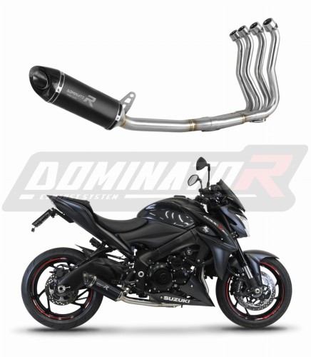 complete exhaust system with muffler DOMINATOR Full System HP8 BLACK fits the motorcycle Suzuki GSX S 1000 / F 2015   2020 6