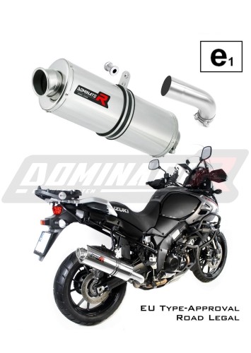 exhaust muffler DOMINATOR homologated road legal oval fits the motorcycle DL 1000 V STROM 2017   2020 5
