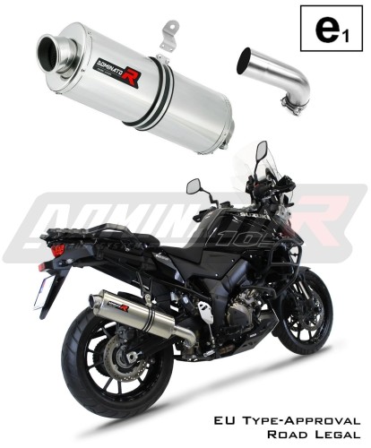 exhaust muffler DOMINATOR homologated road legal oval fits the motorcycle Suzuki DL 1050 V Strom / XT 2020   2024 7